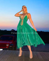 Private Oasis Maxi Dress (Green/Gold) - Palazzo Couture Online