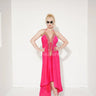Private Oasis Maxi Dress ( Hot Pink) front view showing full-length maxi silhouette