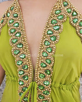 Private Oasis Maxi Dress (Lime) - Palazzo Couture Online