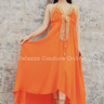 Private Oasis Maxi Dress (Orange ) - Palazzo Couture Online