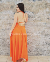 Private Oasis Maxi Dress (Orange ) - Palazzo Couture Online