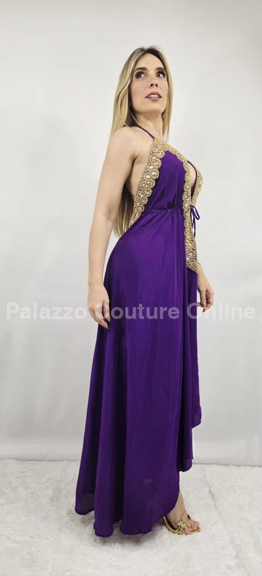 Private Oasis Maxi Dress ( Purple) - Palazzo Couture Online