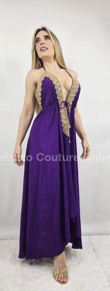 Private Oasis Maxi Dress ( Purple) - Palazzo Couture Online