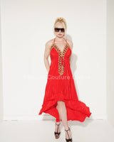 Private Oasis Maxi Dress ( Red) - Palazzo Couture Online