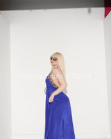 Private Oasis Maxi Dress (Royal Blue) - Palazzo Couture Online