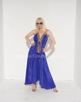 Stunning Royal Blue long dress elegant fit styled for formal occasion