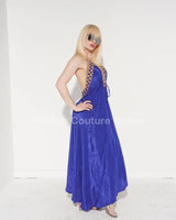 Women's Royal Blue maxi dress from Palazzo Couture designer collection