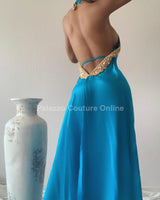 Private Oasis Maxi Dress (Turquoise) - Palazzo Couture Online