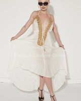 Private Oasis Maxi Dress ( White) - Palazzo Couture Online