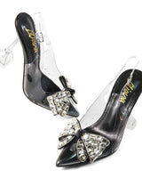 Quartz Bella Slingback Heels - Black for women - stylish heels by Palazzo Couture