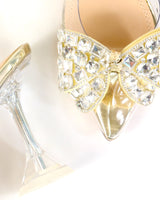Quartz Bella Slingback Heels - Gold - Palazzo Couture Online