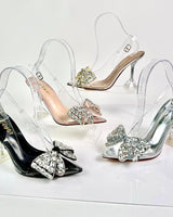 Quartz Bella Slingback Heels - Gold - Palazzo Couture Online