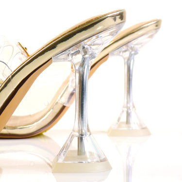 Quartz Bella Slingback Heels - Gold - Palazzo Couture Online