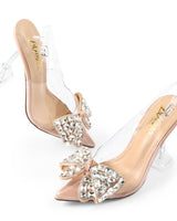 Quartz Bella Slingback Heels - Nude - Palazzo Couture Online