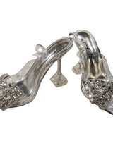 Quartz Bella Slingback Heels - Silver - Palazzo Couture Online