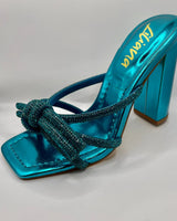 Queen Diva High Heels (Turquoise) - chic shoes by Palazzo Couture