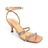Radiance Julieta Rhinestone Buckle Heels  - (Nude) for women - stylish shoes by Palazzo Couture
