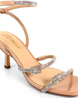 Radiance Rhinestone Buckle Heels - (Nude) - Palazzo Couture Online