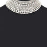 Radiant Allure Multi - Layer Rhinestone Choker - Silver - Palazzo Couture Online