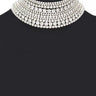 Radiant Allure Multi-Layer Rhinestone Choker - Silver for women - fashion jewelry by Palazzo Couture