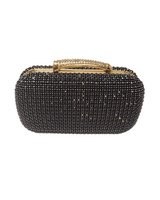 Radiant Elegance black crystal clutch