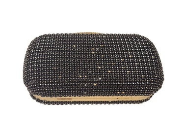 Radiant Elegance clutch with removable chain and crystal exterior