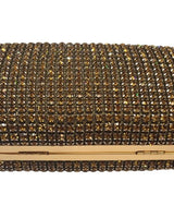 Radiant Elegance clutch in gold with removable chain