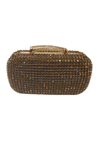 Radiant Elegance gold crystal clutch