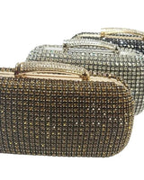Radiant Elegance gold crystal clutch - trendy women's bag