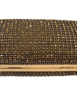 Radiant Elegance gold crystal clutch - stylish purse for going out