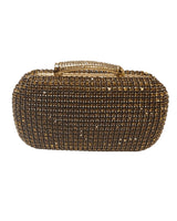 Radiant Elegance gold crystal clutch for women - bag by Palazzo Couture