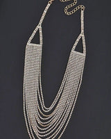 Radiant Luxe Rhinestone Layered Necklace - Gold for women - fashion jewelry by Palazzo Couture