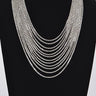 Radiant Luxe Rhinestone Layered Necklace - Silver for women - fashion jewelry by Palazzo Couture