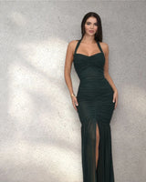 Women's Forest maxi dress metallic style back view