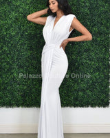 Radiant Starlight Maxi Dress (White) - Palazzo Couture Online