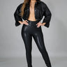 Brazilian Ruched Back Leggings - front view
