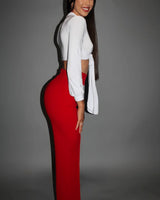 Return to Me Wide Pants (Red) – High Waist Red Wide Pants - view 2