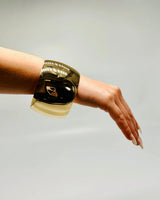 Reflective Elegance Bangle (Gold) for women - fashion jewelry by Palazzo Couture