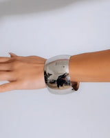 Reflective Elegance Bangle (Silver) - women's statement jewelry