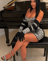 Reflective Razzle Mini Dress - Palazzo Couture Online