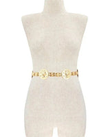 Regal Greek Coin Linked Metal Belt (Gold) - stylish belt for dresses and outfits