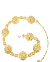 Regal Greek Coin Linked Metal Belt (Gold) for women - fashion belt by Palazzo Couture