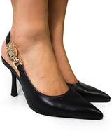Regal Medallion Jocelyn Slingback Heel - Black - Palazzo Couture Online