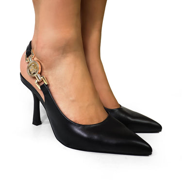 Regal Medallion Jocelyn Slingback Heel - Black - Palazzo Couture Online