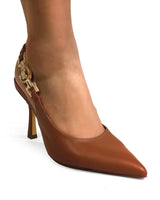 Regal Medallion Jocelyn Slingback Heel- Mocha - elegant heels for going out and events