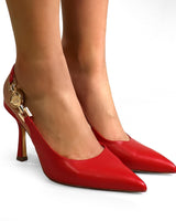 Regal Medallion Jocelyn Slingback Heel - Red - Palazzo Couture Online