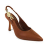 Regal Medallion Jocelyn Slingback Heel- Mocha for women - stylish heels by Palazzo Couture