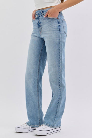 Repositioned Rise Dad Jean - Light Denim - Palazzo Couture Online
