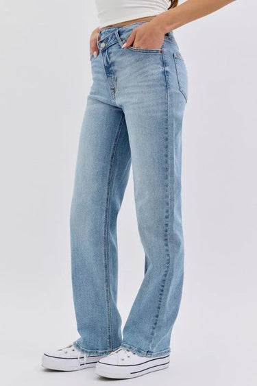 Women's Light Denim jeans stylish style back view