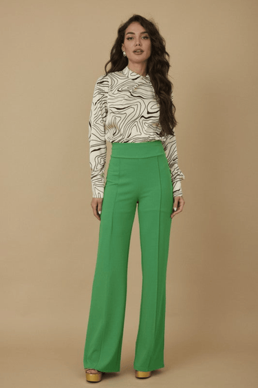 Return to Me Wide Pants (Kelly Green) - Palazzo Couture Online